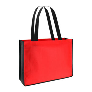 Bolsa ecol&oacute;gica bicolor personalizable, color rojo