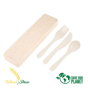Set de 3 cubiertos ecológico personalizable