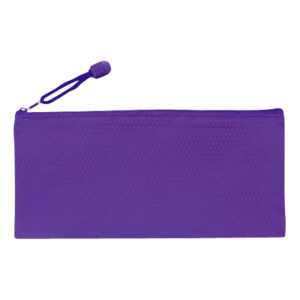 Estuche escolar ecol&oacute;gico personalizable, color morado