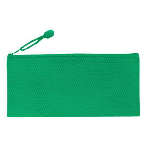 Estuche escolar ecol&oacute;gico personalizable, color verde