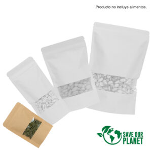 Bolsa doypack 80ml de papel kraft, para alimentos personalizable