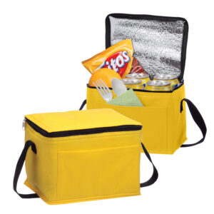 Cooler lonchera ecol&oacute;gico personalizable, color amarillo