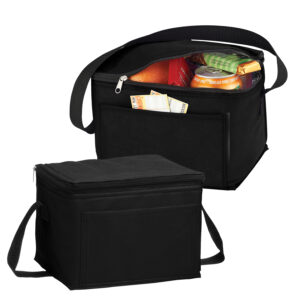 Cooler lonchera ecol&oacute;gico personalizable, color negro