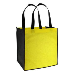 Bolsa ecol&oacute;gica compras bicolor personalizable, color amarillo