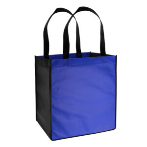 Bolsa ecol&oacute;gica compras bicolor personalizable, color azul
