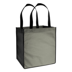 Bolsa ecol&oacute;gica compras bicolor personalizable, color gris