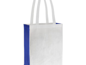 Bolsa bicolor blanca 8 Bolsa bicolor blanca personalizable, color azul
