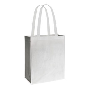 Bolsa bicolor blanca 9 Bolsa bicolor blanca personalizable, color gris
