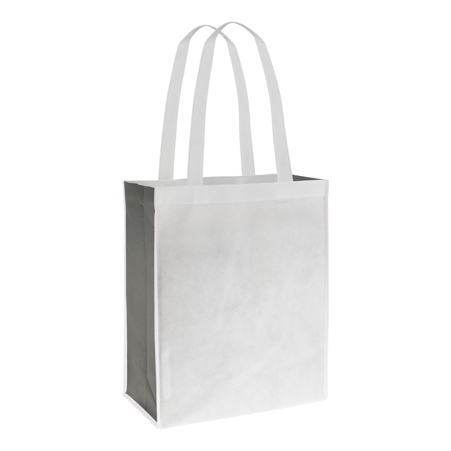 Bolsa bicolor blanca 3 Bolsa bicolor blanca personalizable, color gris