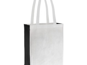 Bolsa bicolor blanca 11 Bolsa bicolor blanca personalizable, color negro