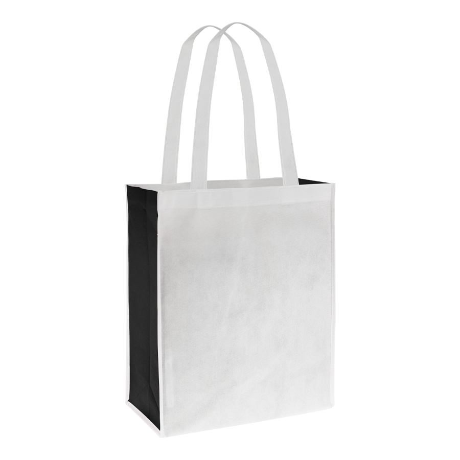Bolsa bicolor blanca 5 Bolsa bicolor blanca personalizable, color negro