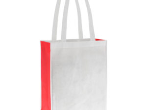 Bolsa bicolor blanca 12 Bolsa bicolor blanca personalizable, color rojo