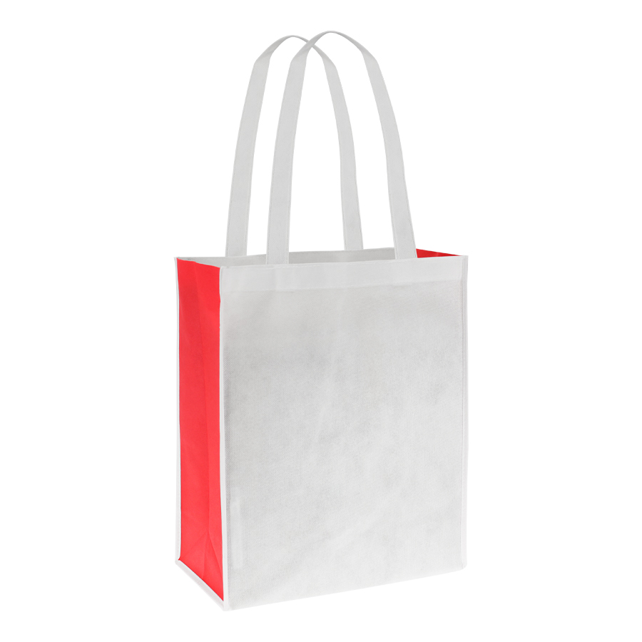 Bolsa bicolor blanca 6 Bolsa bicolor blanca personalizable, color rojo