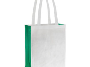 Bolsa bicolor blanca 13 Bolsa bicolor blanca personalizable, color verde