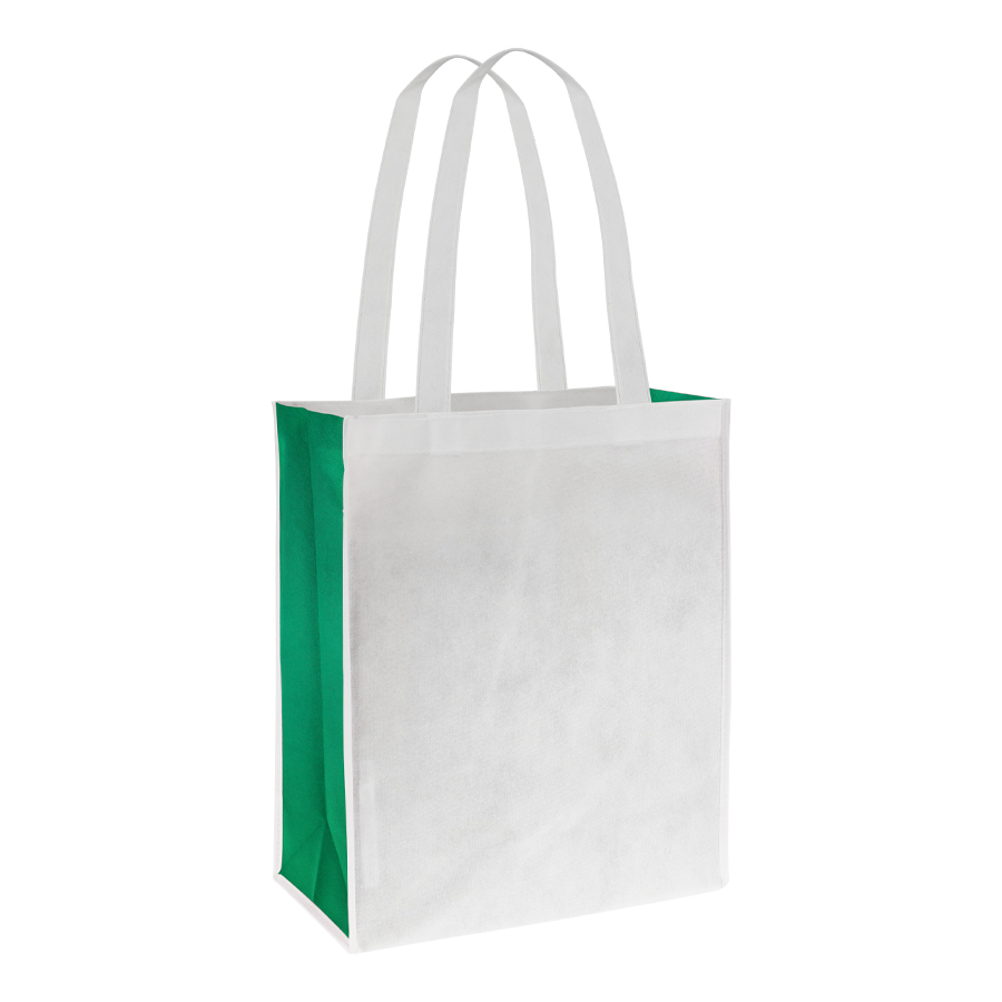 Bolsa bicolor blanca 7 Bolsa bicolor blanca personalizable, color verde