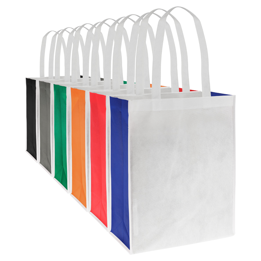 Bolsa bicolor blanca grande 1 Bolsa bicolor blanca grande personalizable