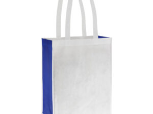 Bolsa bicolor blanca grande 9 Bolsa bicolor blanca grande personalizable, color azul