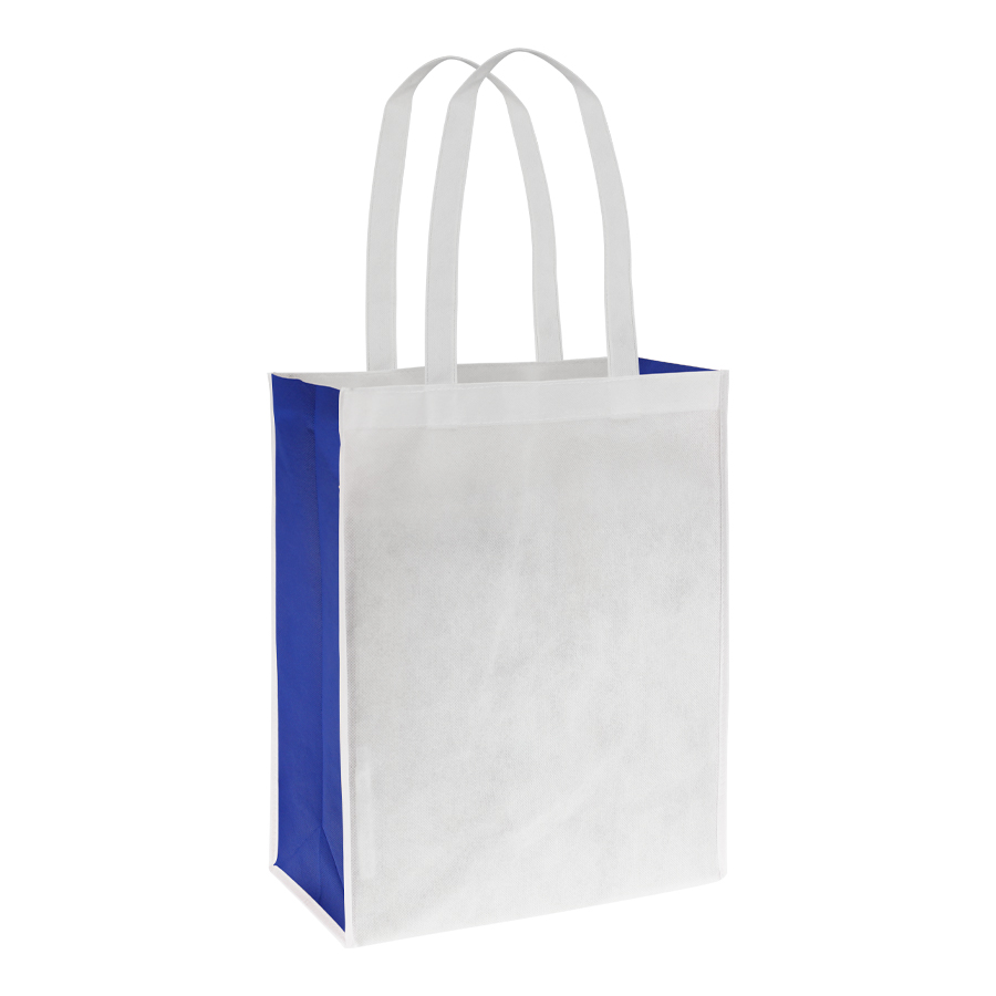 Bolsa bicolor blanca grande 2 Bolsa bicolor blanca grande personalizable, color azul