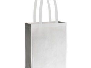 Bolsa bicolor blanca grande 10 Bolsa bicolor blanca grande personalizable, color gris