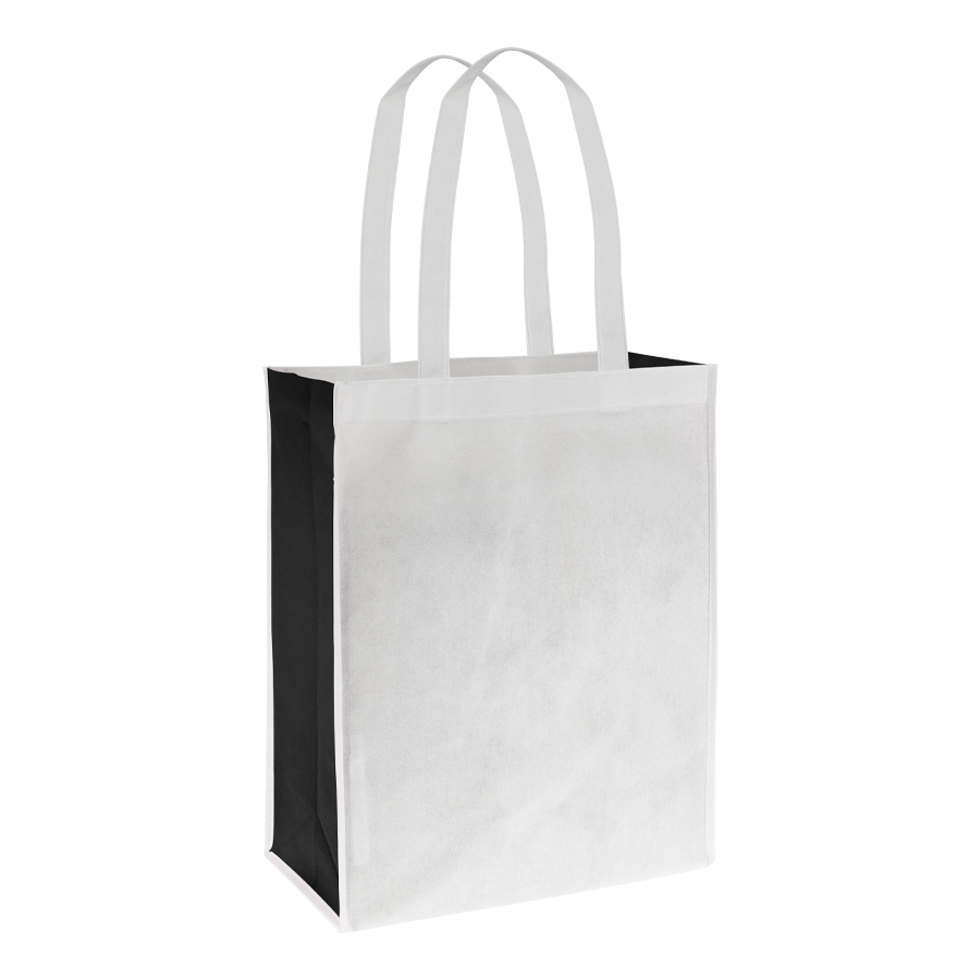 Bolsa bicolor blanca grande 5 Bolsa bicolor blanca grande personalizable, color negro