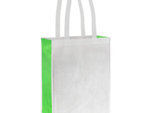 Bolsa bicolor blanca grande 14 Bolsa bicolor blanca grande personalizable, color verde