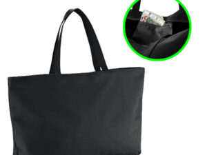 Bolso playa ecol&oacute;gico personalizable, color negro