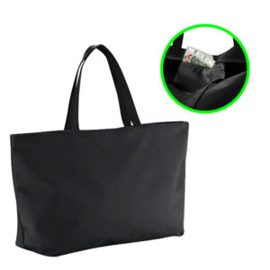 Bolso playa ecol&oacute;gico personalizable, color negro