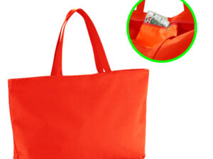 Bolso playa ecol&oacute;gico personalizable, color rojo