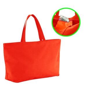 Bolso playa ecol&oacute;gico personalizable, color rojo