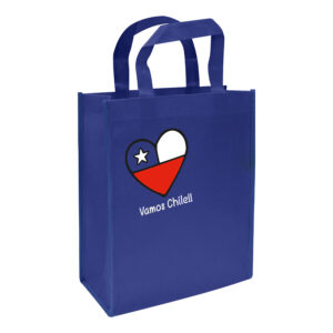 Bolsa mundial mediana personalizable, color azul