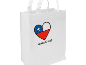 Bolsa mundial mediana personalizable, color blanco