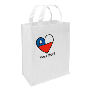 Bolsa mundial mediana personalizable, color blanco