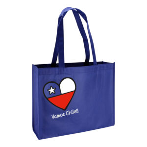 Bolsa ecol&oacute;gica mundial congreso personalizable, color azul
