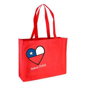 Bolsa ecol&oacute;gica mundial congreso personalizable, color rojo