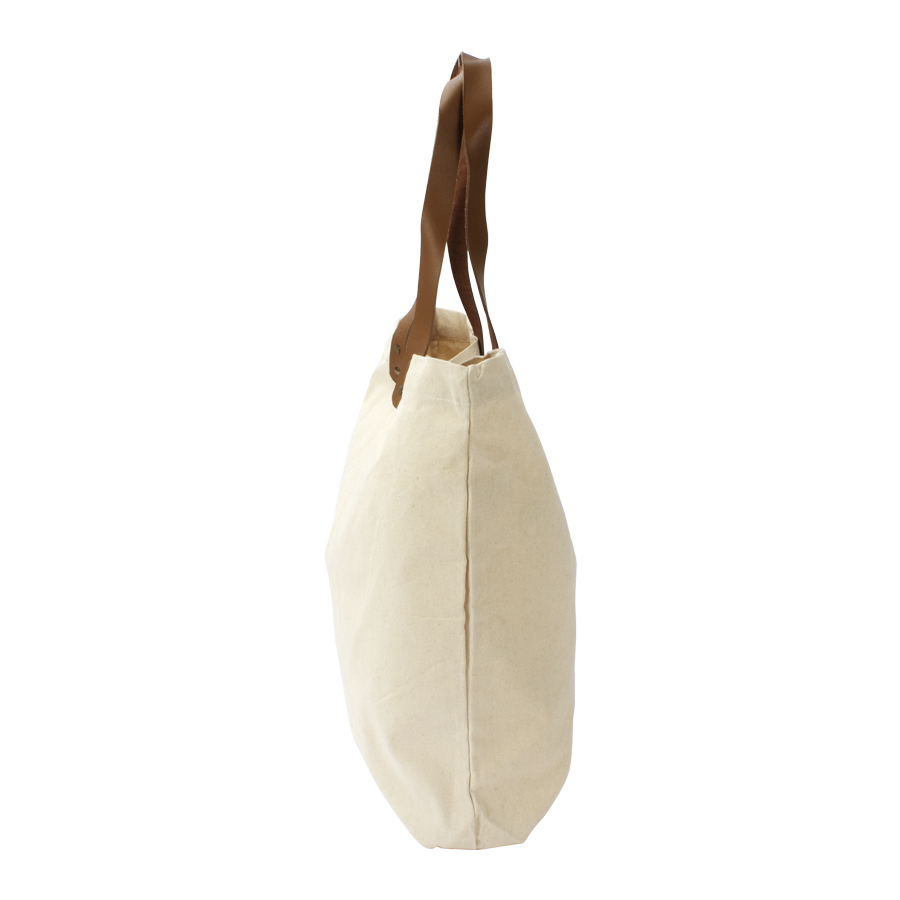 Bolsa de compras 10oz canvas asas cuero 4 Bolsa de compras 10oz canvas asas cuero - Imagen 4