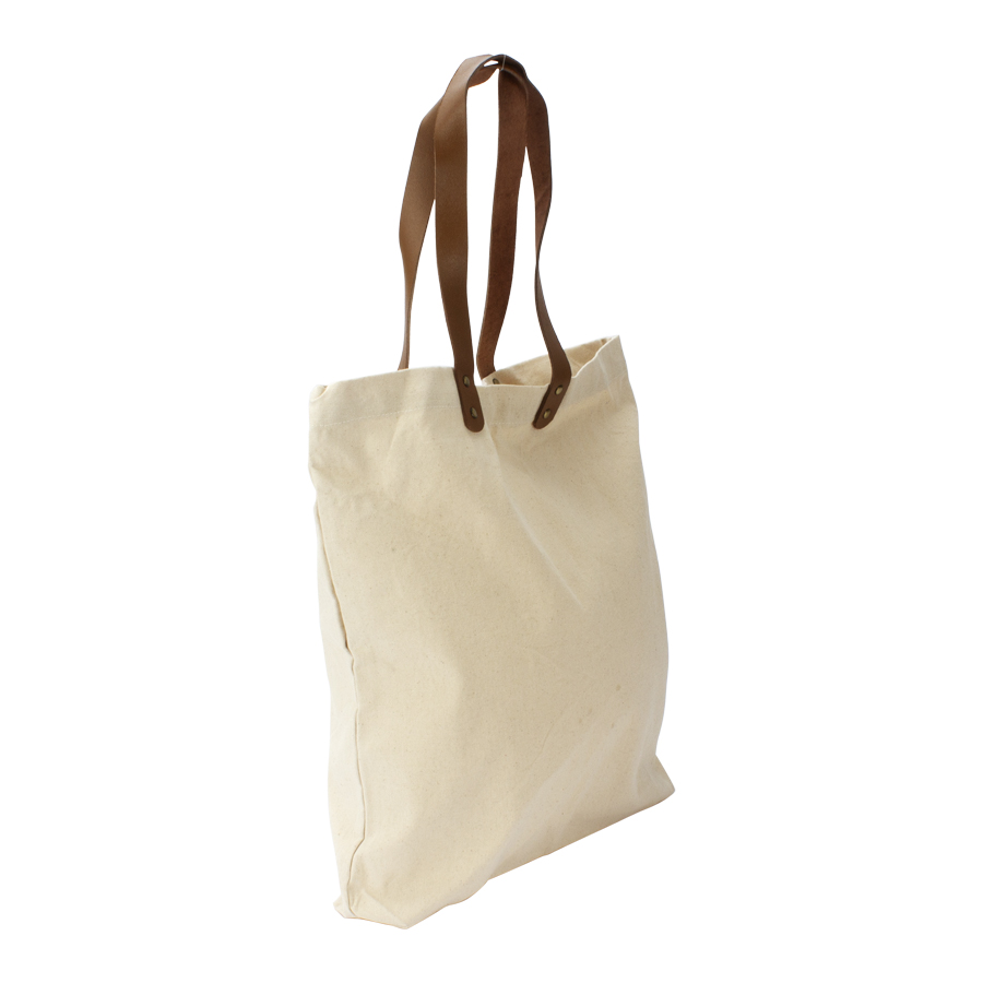 Bolsa de compras 10oz canvas asas cuero 5 Bolsa de compras 10oz canvas asas cuero - Imagen 5