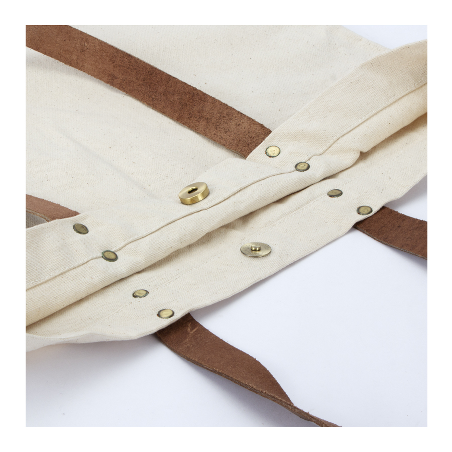 Bolsa de compras 10oz canvas asas cuero 7 Bolsa de compras 10oz canvas asas cuero - Imagen 7