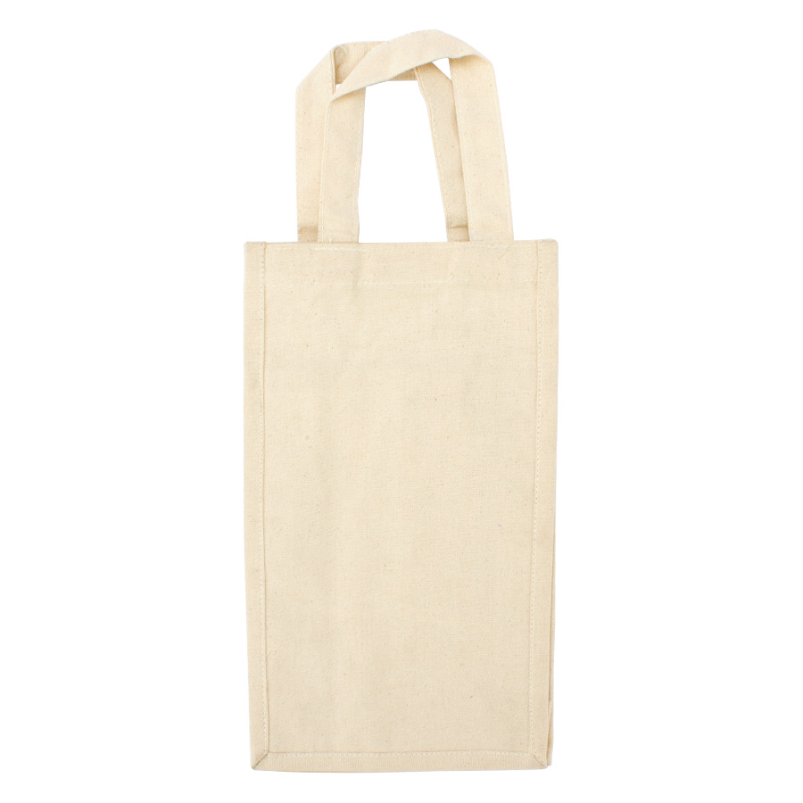 Bolsa 2 botellas de vino 100% algodón canvas 1 Bolsa 2 botellas de vino 100% algodón canvas