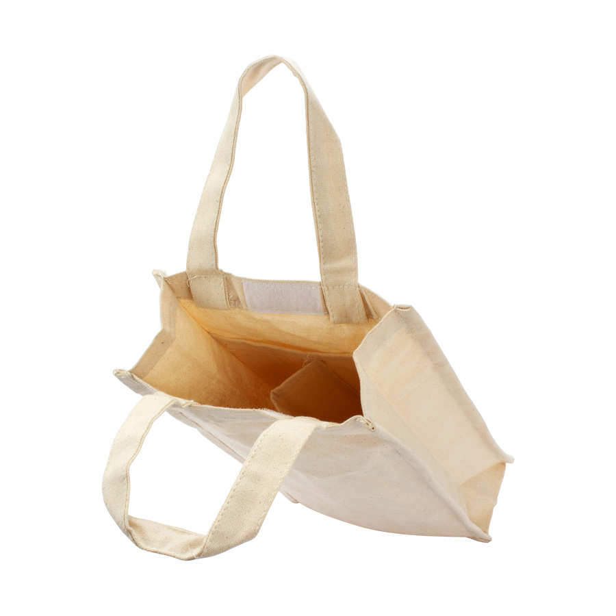 Bolsa 2 botellas de vino 100% algodón canvas 3 Bolsa 2 botellas de vino 100% algodón canvas - Imagen 3