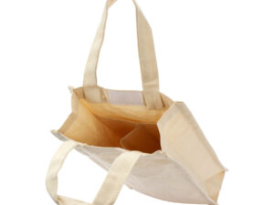 Bolsa 2 botellas de vino 100% algodón 6 E93 03