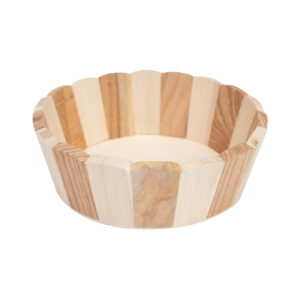 Canasto redondo de madera personalizable