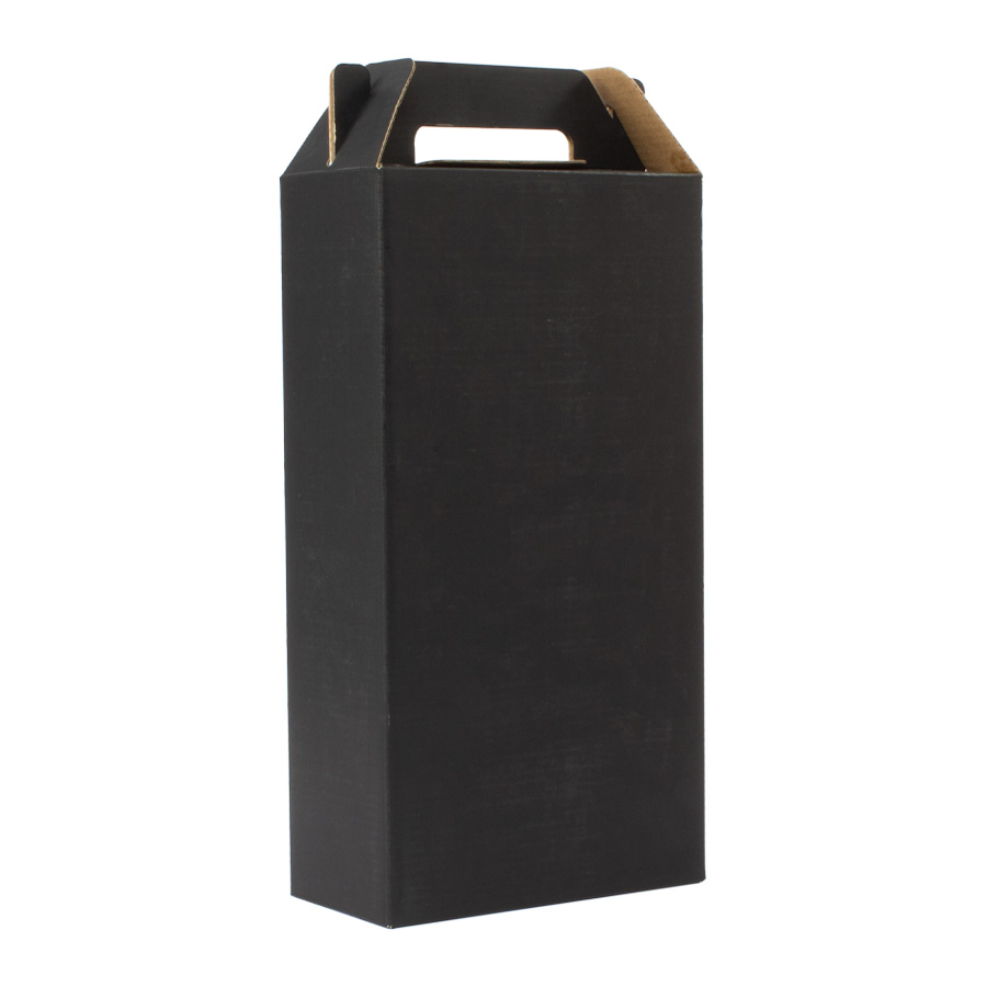 Caja autoarmable con asas, para 2 botellas de vino 3 Caja autoarmable con asas, para 2 botellas de vino - Imagen 3