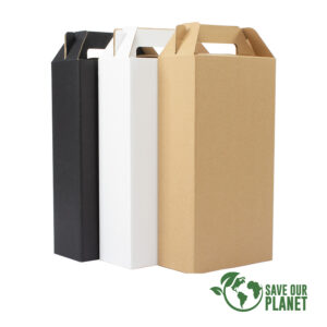Caja autoarmable para 2 botellas de vino personalizable
