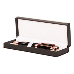 Set de escritura thorton en estuche rígido negro. personalizable