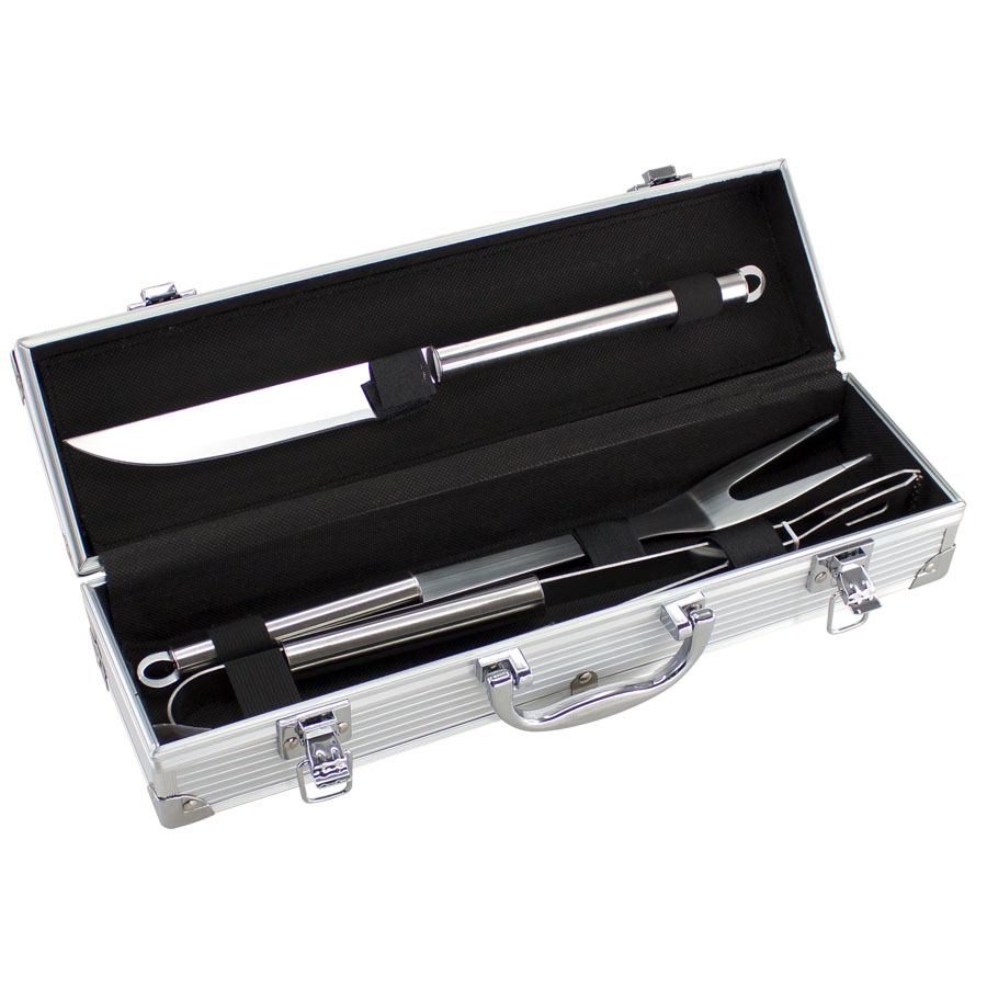 Deluxe bbq set metálico 2 Deluxe bbq set metálico personalizable, vista 2
