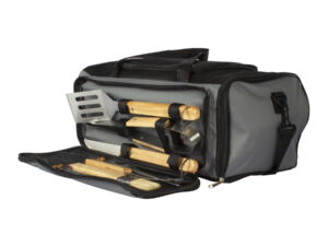 Set parrilla de asados con cooler y herramientas