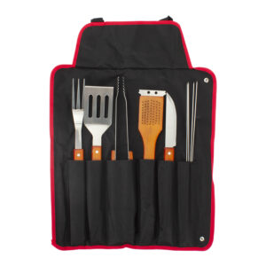 Delantal asados con 9 piezas personalizable