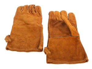 Par de guantes de cuero gamuza