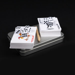Set de Naipes y Dados en Estuche de Aluminio
