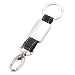 Llavero metal cuero personalizable